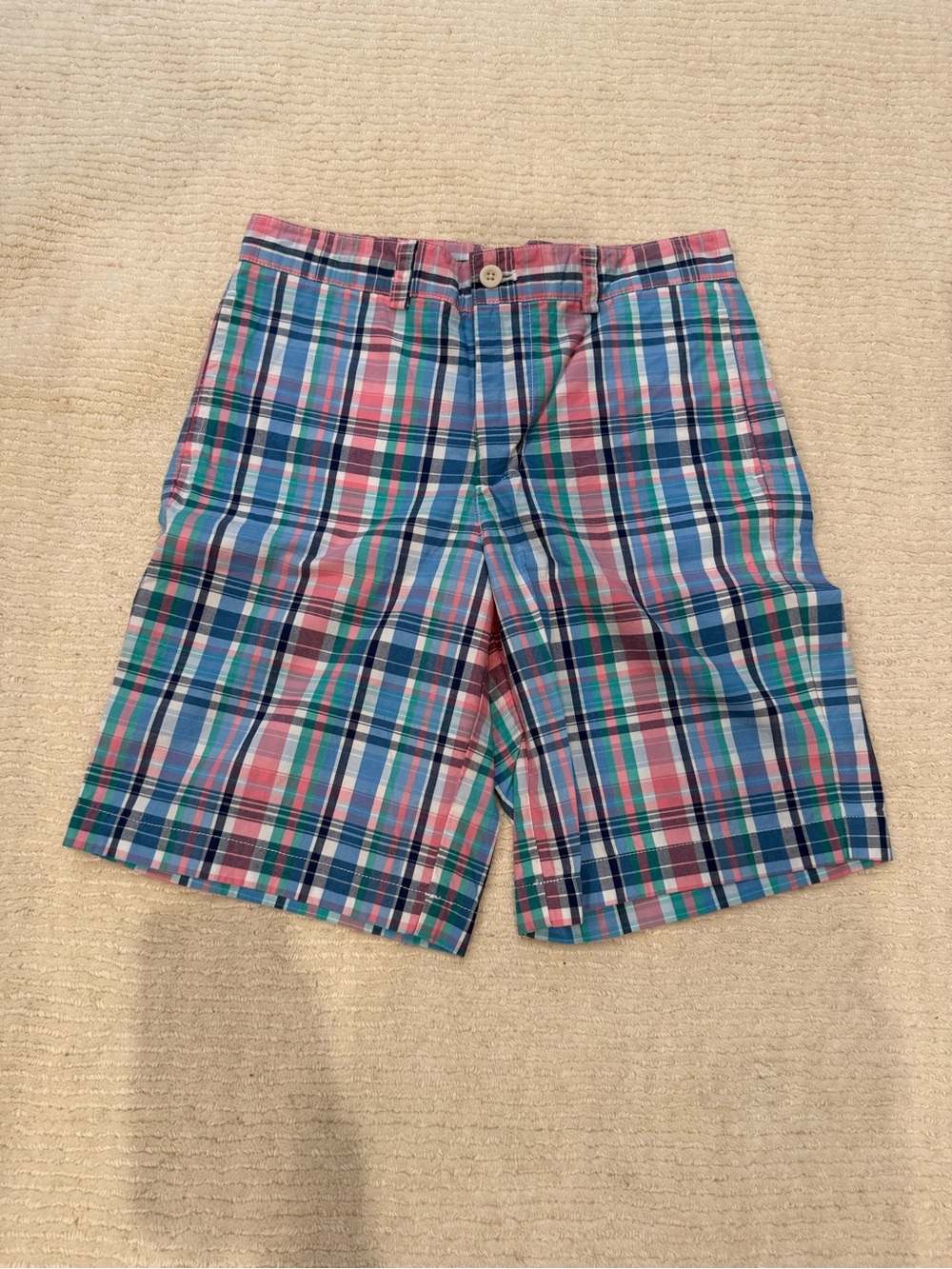 Vineyard Vines Plaid “Club Shorts” - Pink, Blue, and Green